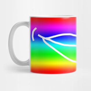 Rainbow Stripes Minimal Mouth Mug